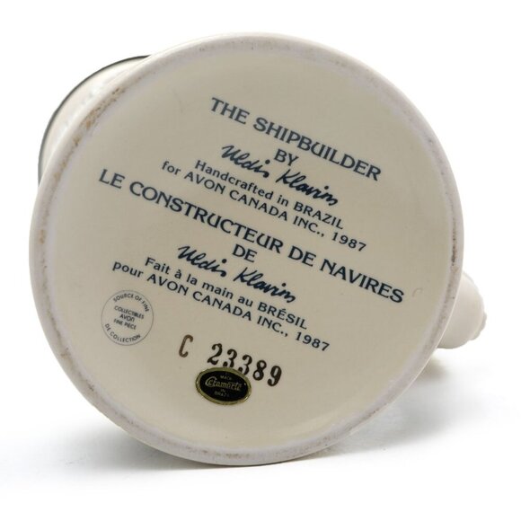 Vintage Shipbuilder Beer Stein 1987 Brazil Ceramic Metal Mug Avon Collectable - Picture 3 of 8